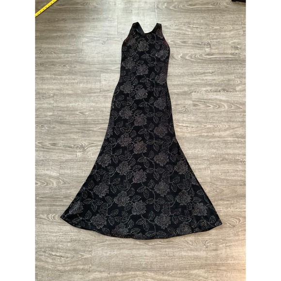 CACHE Vintage Evening Gown Made in‎ USA Prom Dress Gold Label Black Size Small - Picture 1 of 10